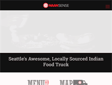 Tablet Screenshot of naansensefoodtruck.com